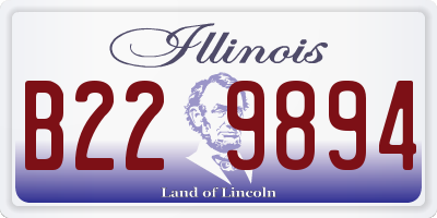 IL license plate B229894