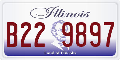 IL license plate B229897