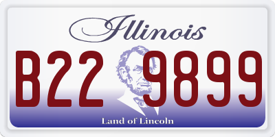 IL license plate B229899
