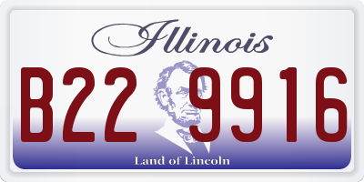 IL license plate B229916