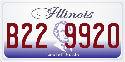 IL license plate B229920