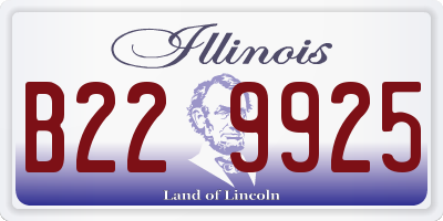 IL license plate B229925