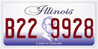 IL license plate B229928