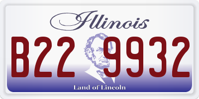 IL license plate B229932