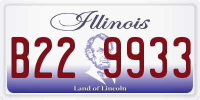 IL license plate B229933
