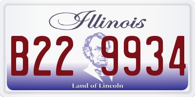 IL license plate B229934