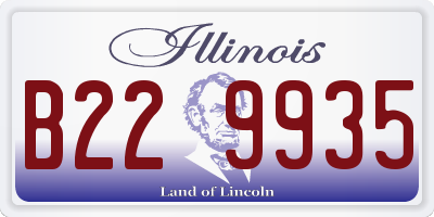 IL license plate B229935