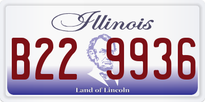 IL license plate B229936