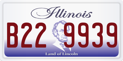 IL license plate B229939