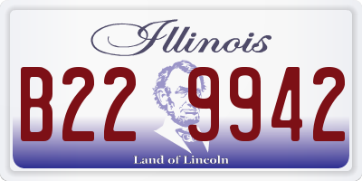 IL license plate B229942