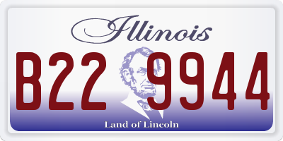 IL license plate B229944