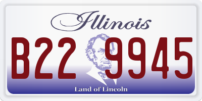 IL license plate B229945