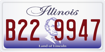 IL license plate B229947