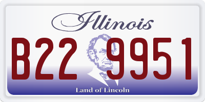 IL license plate B229951