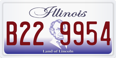 IL license plate B229954