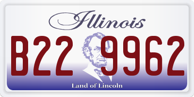 IL license plate B229962