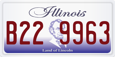 IL license plate B229963