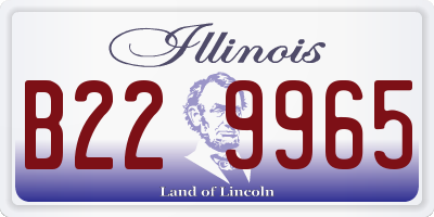 IL license plate B229965