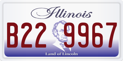 IL license plate B229967