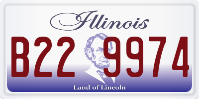 IL license plate B229974