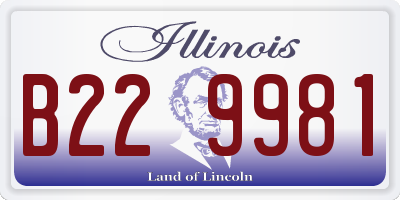 IL license plate B229981