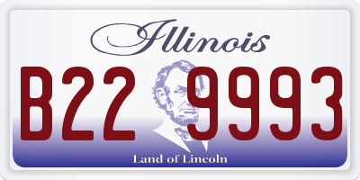 IL license plate B229993