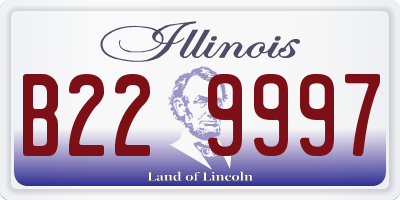 IL license plate B229997