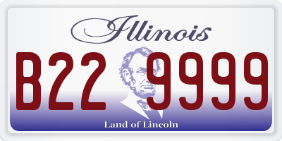 IL license plate B229999