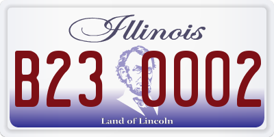 IL license plate B230002