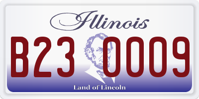 IL license plate B230009