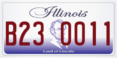 IL license plate B230011