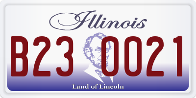 IL license plate B230021