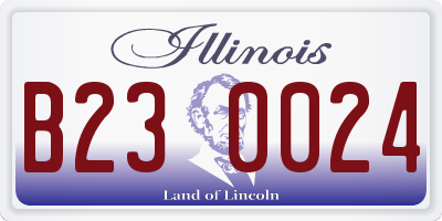 IL license plate B230024