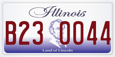 IL license plate B230044