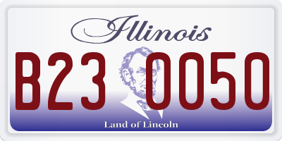 IL license plate B230050