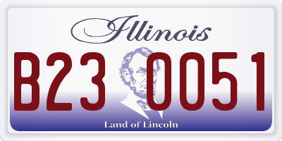 IL license plate B230051