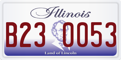 IL license plate B230053