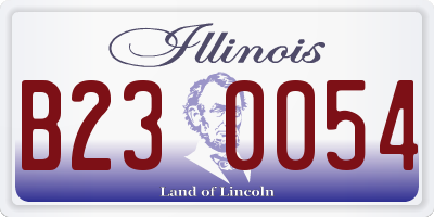 IL license plate B230054