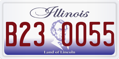 IL license plate B230055