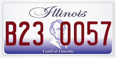 IL license plate B230057
