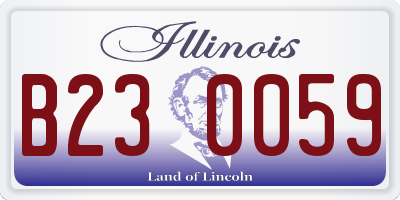 IL license plate B230059
