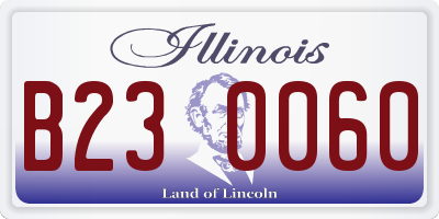 IL license plate B230060