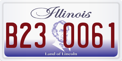 IL license plate B230061