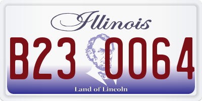 IL license plate B230064