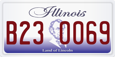 IL license plate B230069