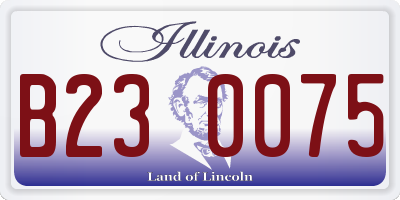 IL license plate B230075