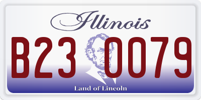 IL license plate B230079