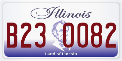 IL license plate B230082