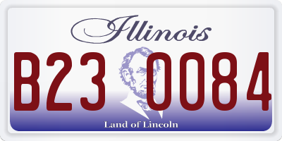 IL license plate B230084