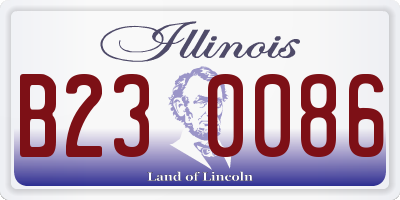 IL license plate B230086
